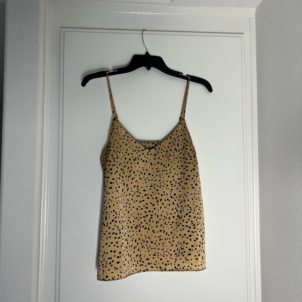 Silky leopard print cami